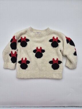 Hanna Andersson x Disney Toddler Sweater Minney Mouse with Bows Size 3T